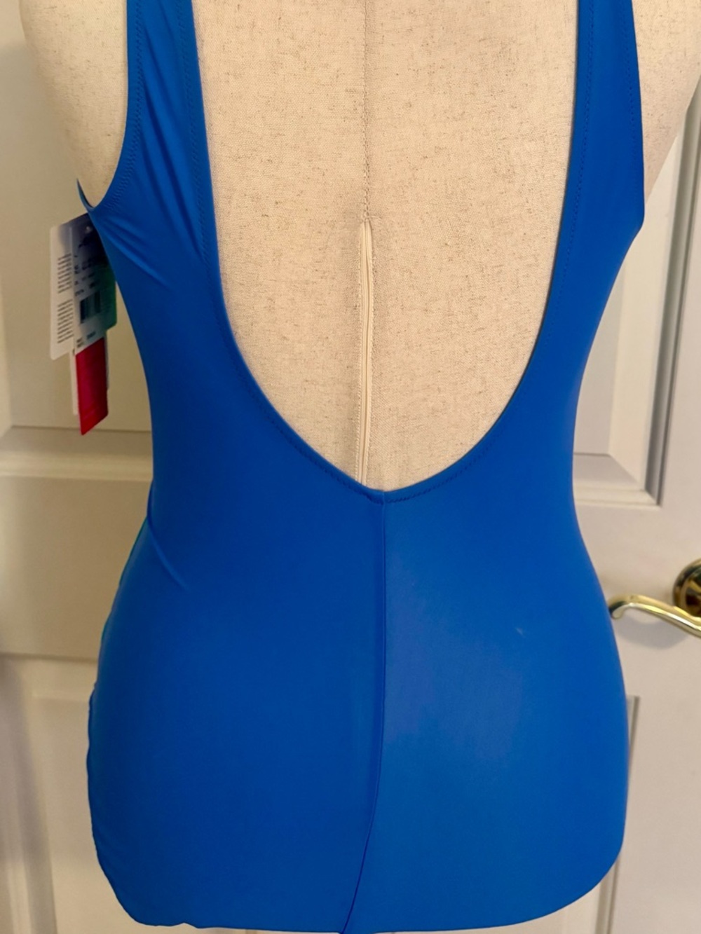 Gottex Swimsuit Blue and Turquoise Green One Piece Swimsuit Size 14 **NWT** - Picture 2 of 10